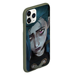 Чехол iPhone 11 Pro матовый Jinx Аркейн и ты, цвет: 3D-темно-зеленый — фото 2