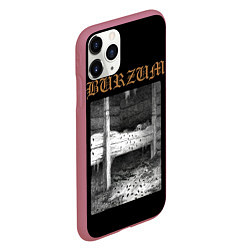 Чехол iPhone 11 Pro матовый Burzum cockroaches, цвет: 3D-малиновый — фото 2