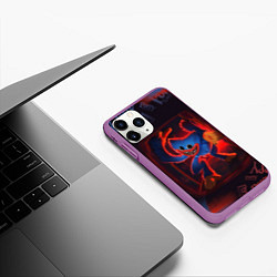 Чехол iPhone 11 Pro матовый HuggyWuggy PP, цвет: 3D-фиолетовый — фото 2