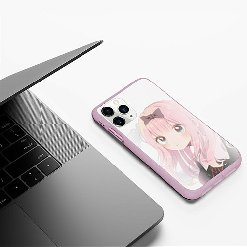 Чехол iPhone 11 Pro матовый Нежная Чика / 3D-Розовый – фото 3
