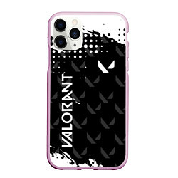 Чехол iPhone 11 Pro матовый Valorant ВАЛОРАНТ паттерн, цвет: 3D-розовый
