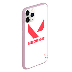 Чехол iPhone 11 Pro матовый ВАЛОРАНТ Valorant - Паттерн надписи, цвет: 3D-розовый — фото 2