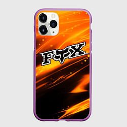 Чехол iPhone 11 Pro матовый FOX RACING - ФОКС СИЯНИЕ, цвет: 3D-фиолетовый
