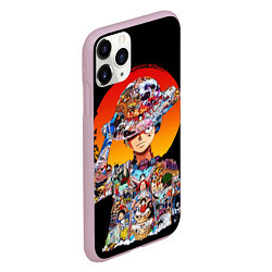 Чехол iPhone 11 Pro матовый ВАН ПИС АРКИ В ЛУФФИ ONE PIECE, цвет: 3D-розовый — фото 2