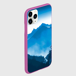 Чехол iPhone 11 Pro матовый Горы Лес, цвет: 3D-фиолетовый — фото 2