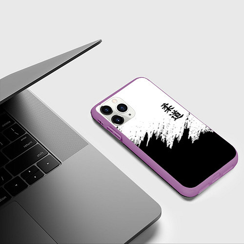 Чехол iPhone 11 Pro матовый ДЗЮДО КУДО JUDO / 3D-Фиолетовый – фото 3