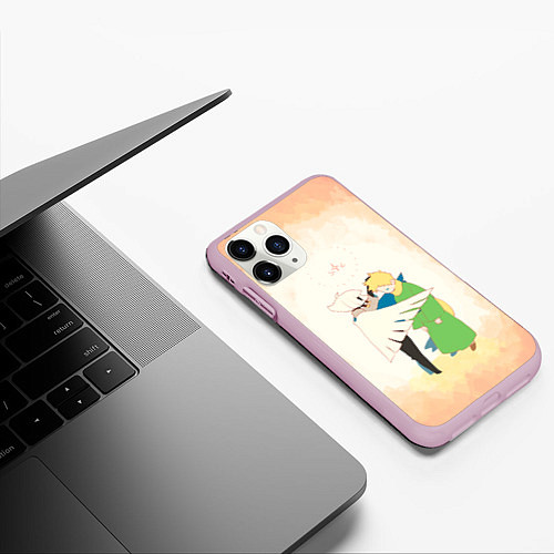 Чехол iPhone 11 Pro матовый Дитя Света и Маленький Принц Sky: Children Of The / 3D-Розовый – фото 3