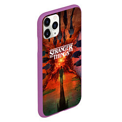 Чехол iPhone 11 Pro матовый Stranger Things 4 Измерения, цвет: 3D-фиолетовый — фото 2