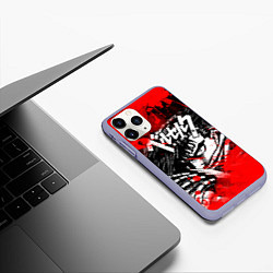 Чехол iPhone 11 Pro матовый БЕРСЕРК - BERSERK БРЫЗГИ, цвет: 3D-светло-сиреневый — фото 2