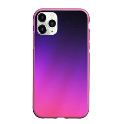 Чехол iPhone 11 Pro матовый Розовофиолетовый градиент, цвет: 3D-малиновый