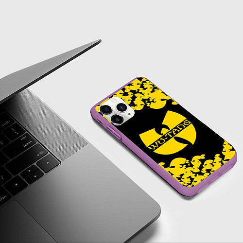 Чехол iPhone 11 Pro матовый Wu bats / 3D-Фиолетовый – фото 3