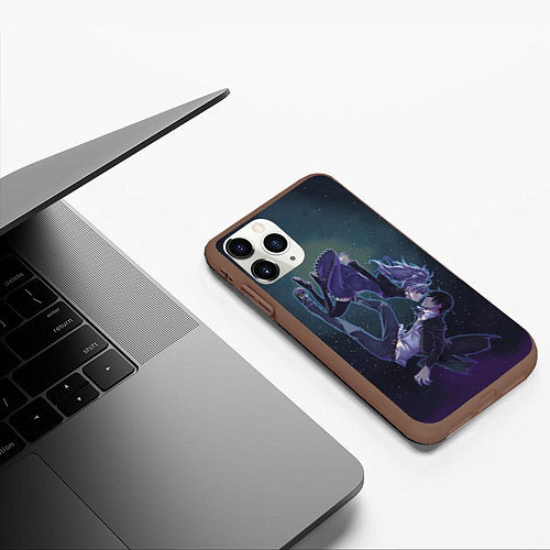 Чехол iPhone 11 Pro матовый Darker than black арт / 3D-Коричневый – фото 3