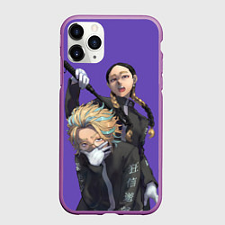 Чехол iPhone 11 Pro матовый Ран и Риндо, цвет: 3D-фиолетовый