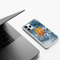 Чехол iPhone 11 Pro матовый IN COLD logo with ice, цвет: 3D-белый — фото 2