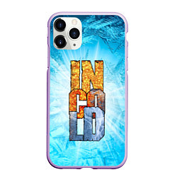 Чехол iPhone 11 Pro матовый IN COLD logo with blue ice, цвет: 3D-сиреневый