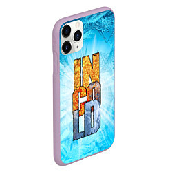 Чехол iPhone 11 Pro матовый IN COLD logo with blue ice, цвет: 3D-сиреневый — фото 2