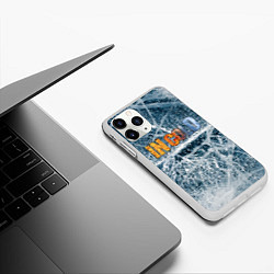 Чехол iPhone 11 Pro матовый IN COLD horizontal logo with ice, цвет: 3D-белый — фото 2