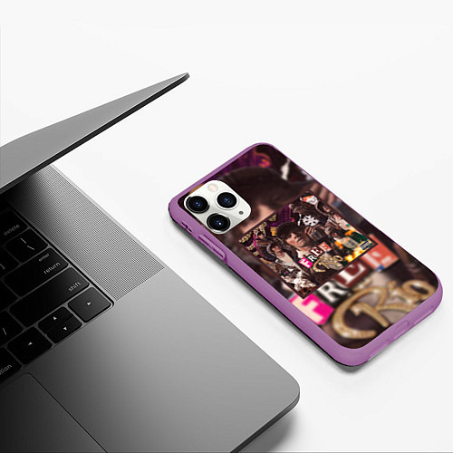 Чехол iPhone 11 Pro матовый OG BUDA FREERIO / 3D-Фиолетовый – фото 3