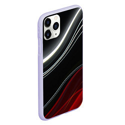 Чехол iPhone 11 Pro матовый Спорт - линии, цвет: 3D-светло-сиреневый — фото 2