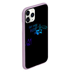 Чехол iPhone 11 Pro матовый GET OVER HERЕ Hollow Knight, цвет: 3D-сиреневый — фото 2