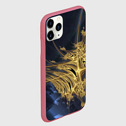 Чехол iPhone 11 Pro матовый Фрактальная футуристическая композиция Абстракция, цвет: 3D-малиновый — фото 2