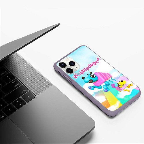 Чехол iPhone 11 Pro матовый Wobbledogs / 3D-Серый – фото 3