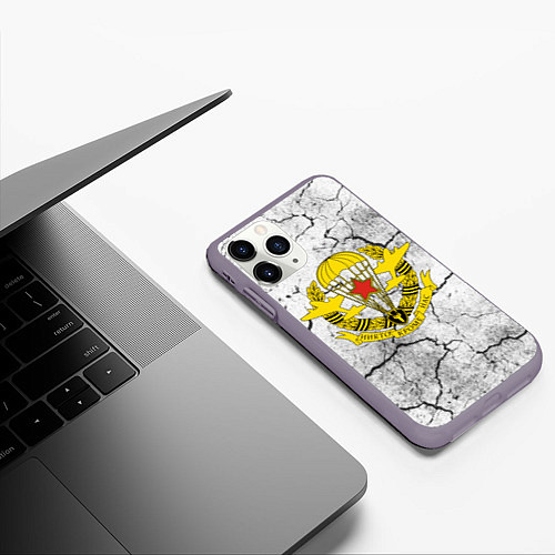 Чехол iPhone 11 Pro матовый ВДВ СИЛОВИКИ / 3D-Серый – фото 3