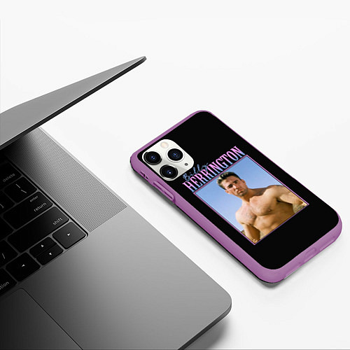 Чехол iPhone 11 Pro матовый Billy Herrington Photo / 3D-Фиолетовый – фото 3