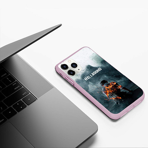 Чехол iPhone 11 Pro матовый Зов ада - hellbound / 3D-Розовый – фото 3