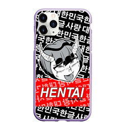 Чехол iPhone 11 Pro матовый HENTAI AHEGAO ХЕНТАЙ АХЭГАО, цвет: 3D-светло-сиреневый