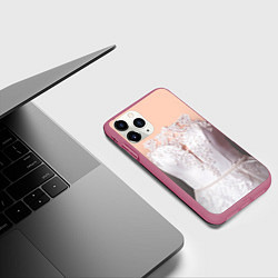 Чехол iPhone 11 Pro матовый Свадебный корсер, цвет: 3D-малиновый — фото 2