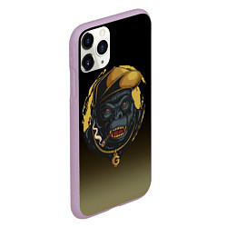 Чехол iPhone 11 Pro матовый Hip-hop Gorilla, цвет: 3D-сиреневый — фото 2