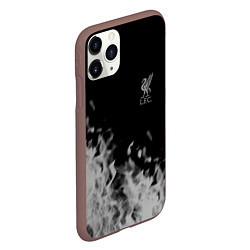 Чехол iPhone 11 Pro матовый Liverpool Серое пламя, цвет: 3D-коричневый — фото 2