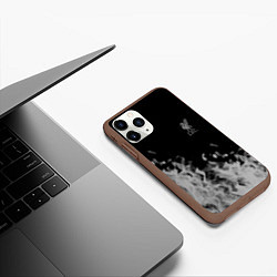 Чехол iPhone 11 Pro матовый Liverpool Серое пламя, цвет: 3D-коричневый — фото 2