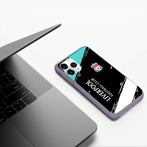 Чехол iPhone 11 Pro матовый Liverpool footba lclub / 3D-Серый – фото 3