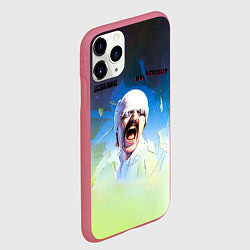 Чехол iPhone 11 Pro матовый Blackout - Scorpions, цвет: 3D-малиновый — фото 2
