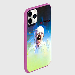 Чехол iPhone 11 Pro матовый Blackout - Scorpions, цвет: 3D-фиолетовый — фото 2