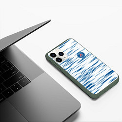 Чехол iPhone 11 Pro матовый Psg маленькое лого, цвет: 3D-темно-зеленый — фото 2