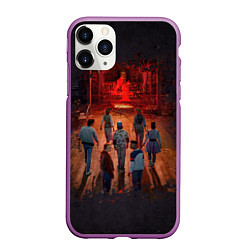 Чехол iPhone 11 Pro матовый Stranger Things 4, цвет: 3D-фиолетовый