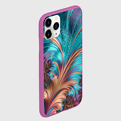 Чехол iPhone 11 Pro матовый Floral composition Цветочная композиция, цвет: 3D-фиолетовый — фото 2