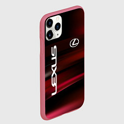 Чехол iPhone 11 Pro матовый Lexus - абстракция, цвет: 3D-малиновый — фото 2
