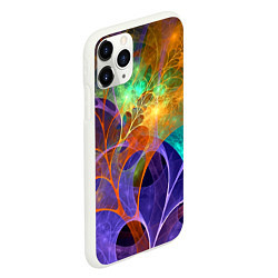 Чехол iPhone 11 Pro матовый Растительный абстрактный паттерн Лето Floral Abstr, цвет: 3D-белый — фото 2