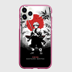 Чехол iPhone 11 Pro матовый ЗЕНИЦУ КЛИНОК, РАССЕКАЮЩИЙ ДЕМОНОВ, цвет: 3D-малиновый
