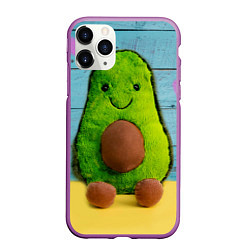 Чехол iPhone 11 Pro матовый Avocado print, цвет: 3D-фиолетовый