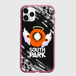 Чехол iPhone 11 Pro матовый Южный парк - Кенни Kenny ангел, цвет: 3D-малиновый