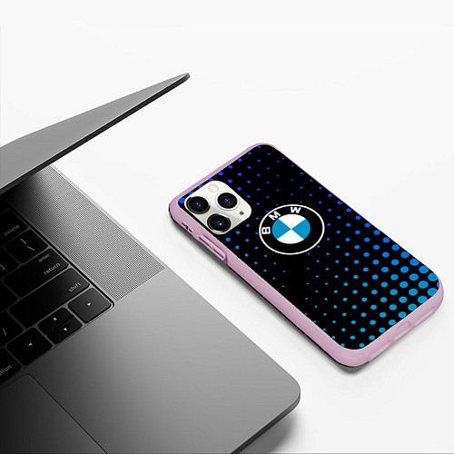 Чехол iPhone 11 Pro матовый Bmw : Абстракция Кружки / 3D-Розовый – фото 3