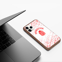 Чехол iPhone 11 Pro матовый Кровосток банка, цвет: 3D-коричневый — фото 2