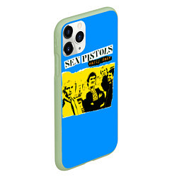 Чехол iPhone 11 Pro матовый Sex Pistols early daze, цвет: 3D-салатовый — фото 2