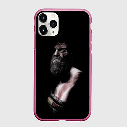 Чехол iPhone 11 Pro матовый Кратос Kratos, цвет: 3D-малиновый