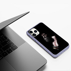 Чехол iPhone 11 Pro матовый Кратос Kratos, цвет: 3D-светло-сиреневый — фото 2